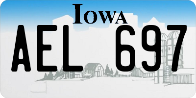 IA license plate AEL697