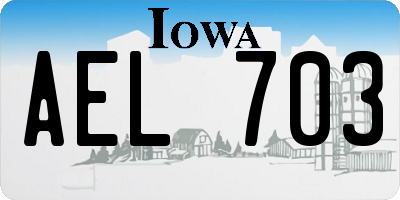IA license plate AEL703
