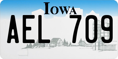 IA license plate AEL709