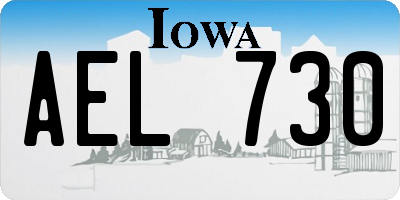 IA license plate AEL730