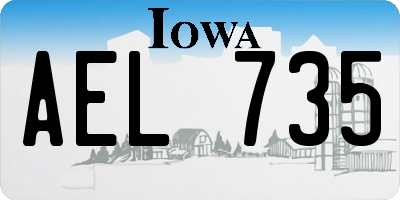 IA license plate AEL735
