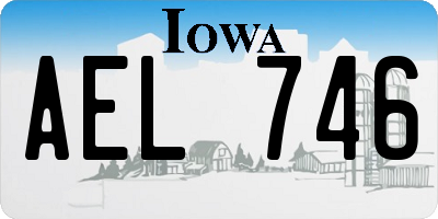 IA license plate AEL746