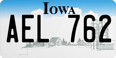 IA license plate AEL762