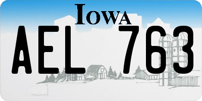 IA license plate AEL763