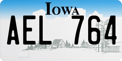 IA license plate AEL764