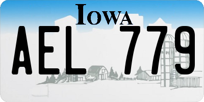IA license plate AEL779