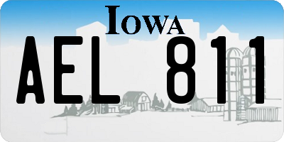 IA license plate AEL811