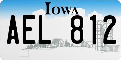 IA license plate AEL812