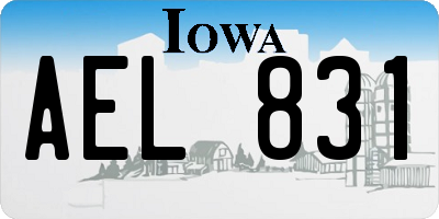 IA license plate AEL831