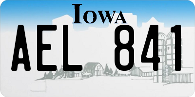 IA license plate AEL841