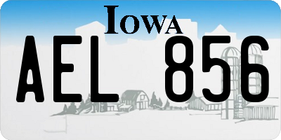 IA license plate AEL856