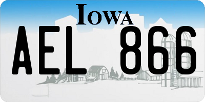 IA license plate AEL866