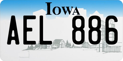 IA license plate AEL886