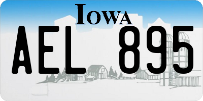 IA license plate AEL895