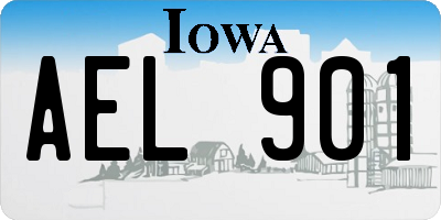 IA license plate AEL901