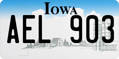 IA license plate AEL903
