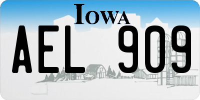 IA license plate AEL909
