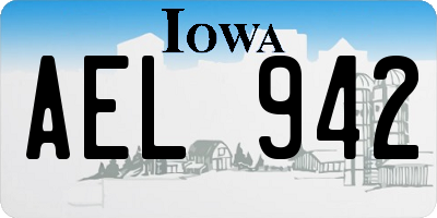 IA license plate AEL942