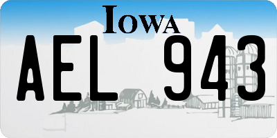 IA license plate AEL943