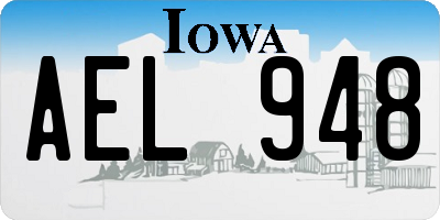IA license plate AEL948