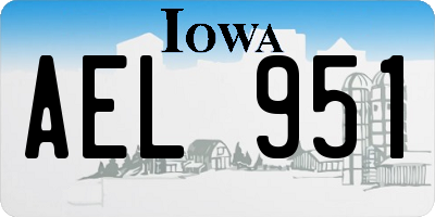 IA license plate AEL951