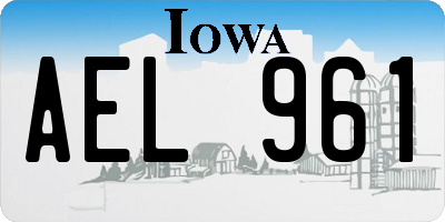 IA license plate AEL961