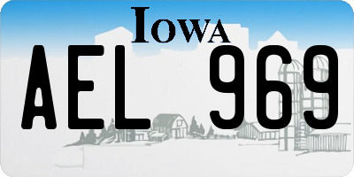 IA license plate AEL969