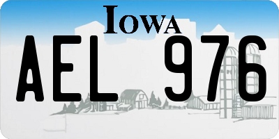 IA license plate AEL976