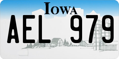 IA license plate AEL979