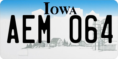 IA license plate AEM064