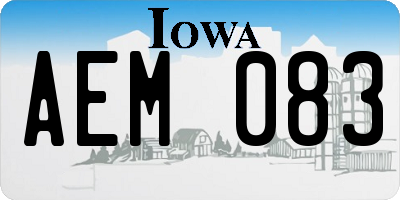 IA license plate AEM083