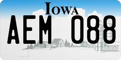 IA license plate AEM088