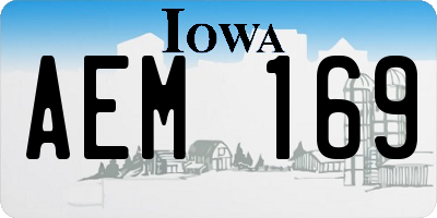 IA license plate AEM169