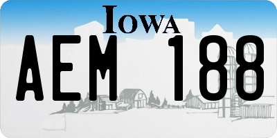 IA license plate AEM188