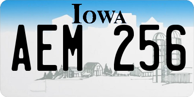 IA license plate AEM256