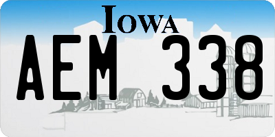 IA license plate AEM338