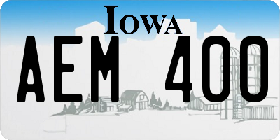 IA license plate AEM400