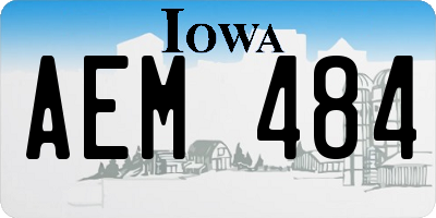 IA license plate AEM484