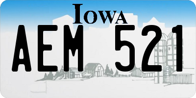 IA license plate AEM521