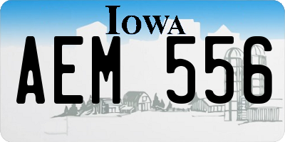 IA license plate AEM556