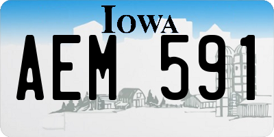 IA license plate AEM591