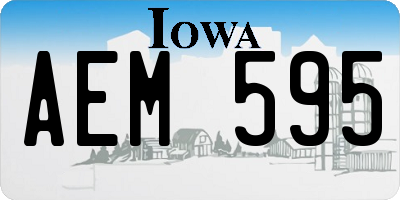 IA license plate AEM595