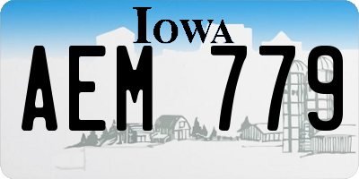 IA license plate AEM779