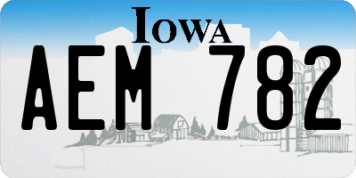 IA license plate AEM782