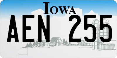IA license plate AEN255