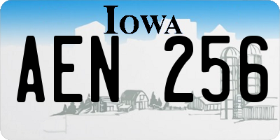IA license plate AEN256