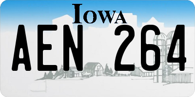 IA license plate AEN264