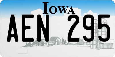 IA license plate AEN295