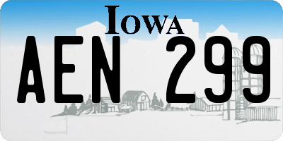 IA license plate AEN299