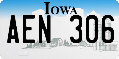 IA license plate AEN306